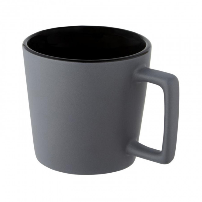 MUG CERAMIQUE MATE 370ML PERSONNALISABLE 'STICH' - gris foncé