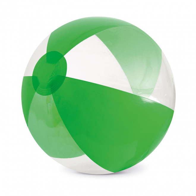 BALLON DE PLAGE PERSONNALISABLE 'PETIT PLAYA TRANSPARENT' - vert