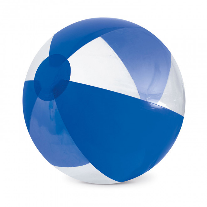 BALLON DE PLAGE PERSONNALISABLE 'PETIT PLAYA TRANSPARENT' - bleu