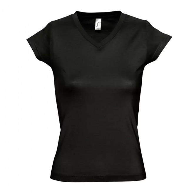 RAPIDE 4J - TEE-SHIRT PERSONNALISÉ FEMME 'MOON' 150 GR/M² - noir
