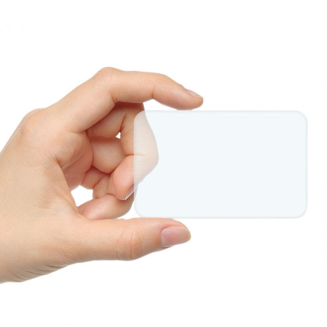 CARTE DE VISITE PERSONNALISÉE EN PVC 'CDV PVC' - transparent