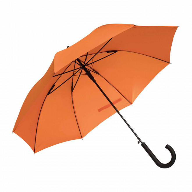PARAPLUIE PUBLICITAIRE AUTOMATIQUE TEMPÊTE MANCHE CANNE 'GLASSON' - orange