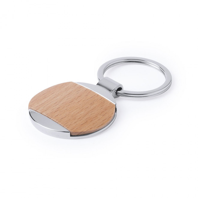 PORTE-CLÉS PERSONNALISÉ EN BOIS 'KEYWOOD'  - rond