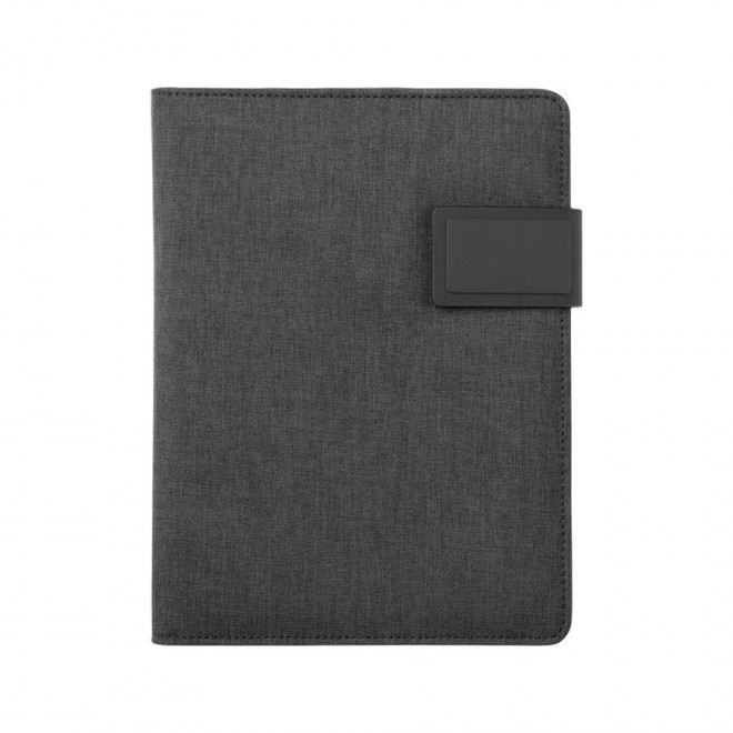 CONFÉRENCIER A5 OU A4 PERSONNALISABLE AVEC BATTERIE DE SECOURS 4000 MAH 'WEISSEN' - noir