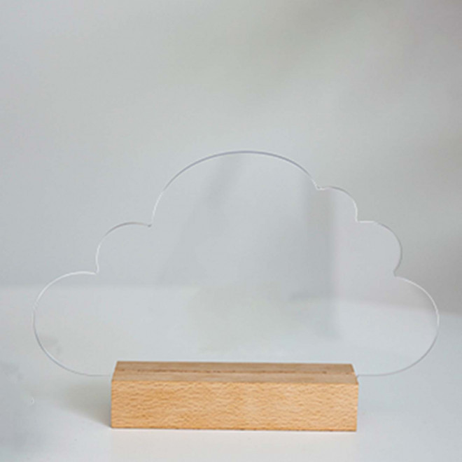 TROPHEE ACRYLIQUE ET BOIS PERSONNALISABLE 'UKITA WOOD' - nuage