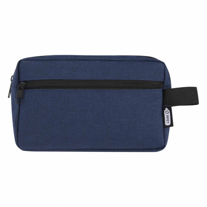TROUSSE DE TOILETTE PERSONNALISABLE RPET 'TEXIERA' - bleu cobalt