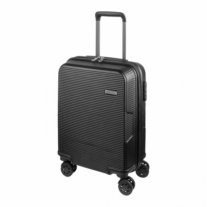VALISE RIGIDE MIE PERSONNALISABLE 'KILTO STRIPE' - gris