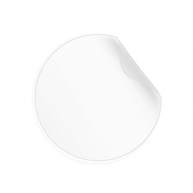 STICKER A LA FORME SUR MESURE TRANSPARENT 'KLISTAR' - 5 x 5 cm