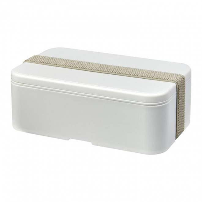 LUNCH BOX BIO PLASTIQUE PERSONNALISABLE 'STOBO' - blanc/gris clair
