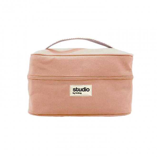TROUSSE VANITY STUDIO BY HINDBAG PERSONNALISABLE 'LINA' - saumon