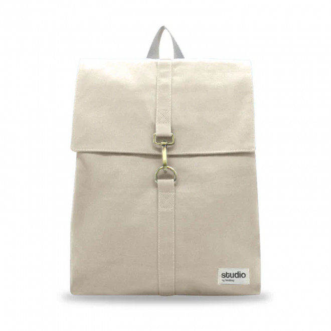 SAC A DOS PERSONNALISABLE STUDIO BY HINDBAG 'OSCAR' - écru