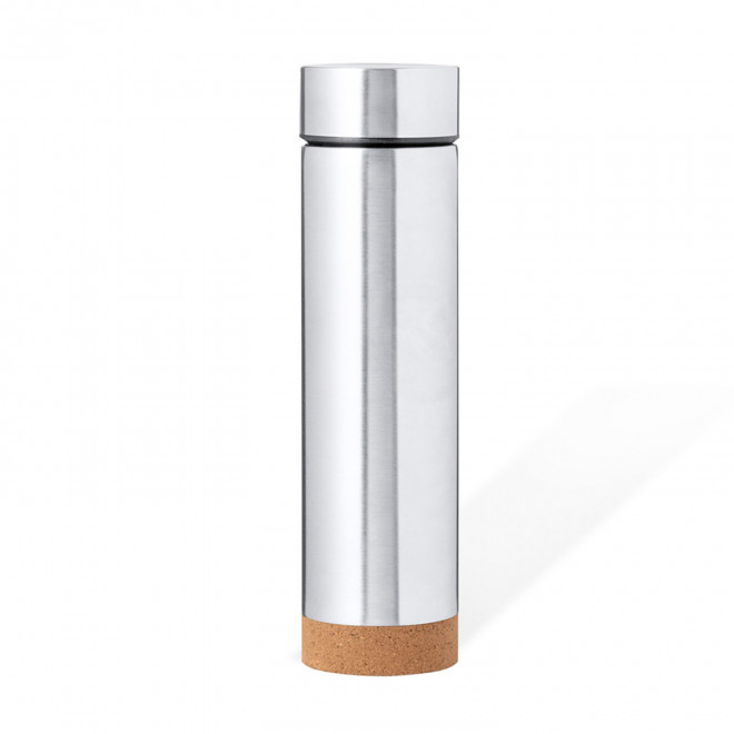 BOUTEILLE ISOTHERME LIEGE 470 ML PERSONNALISABLE 'NIROX' - argenté