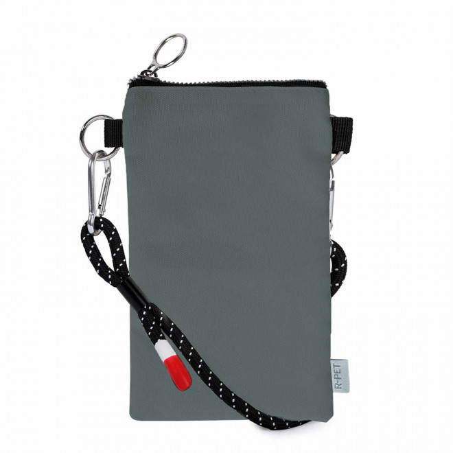 SACOCHE TELEPHONE RPET PERSONNALISABLE 'KORDAS' - gris