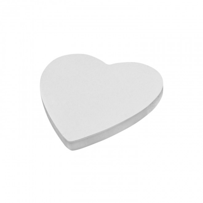 MEMOS REPOSITIONNABLES PERSONNALISABLE 'REPOZI COEUR' - blanc 50 feuilles