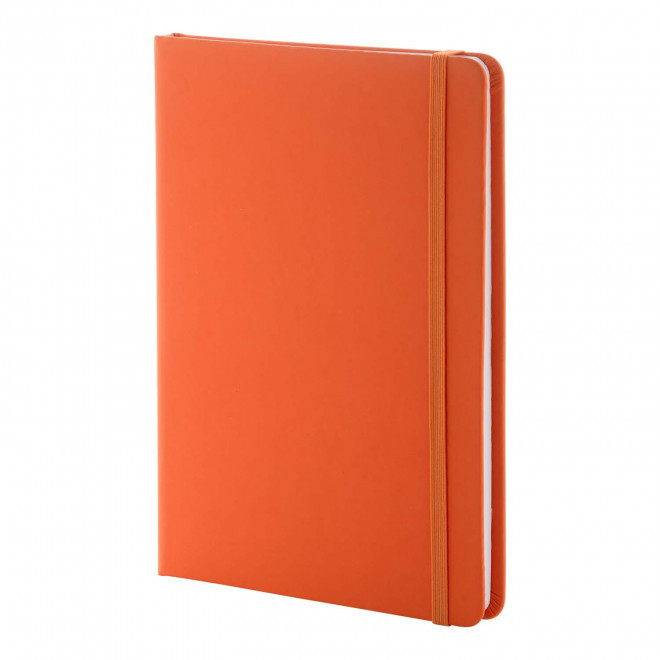 CARNET A5 PU RECYCLE NON LIGNE PERSONNALISABLE 'LUGGATE' - orange