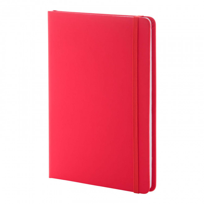CARNET A5 PU RECYCLE NON LIGNE PERSONNALISABLE 'LUGGATE' - rouge
