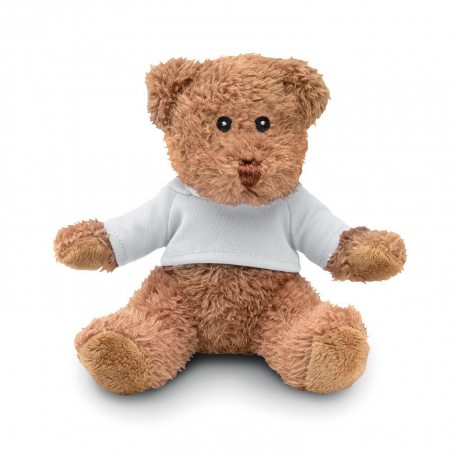 PELUCHE OURSON PERSONNALISABLE 'TEDDY T SHIRT' - blanc