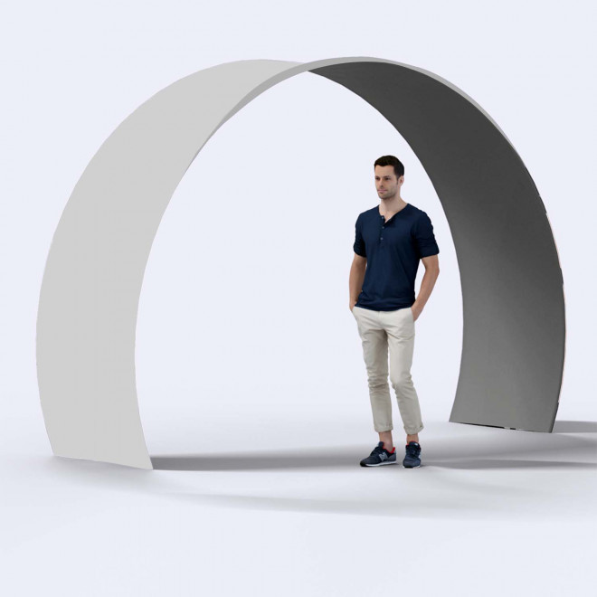 ARCHE PERSONNALISABLE DOUBLE EN ALUMINIUM 'HELLO GATE' - quadrichromie