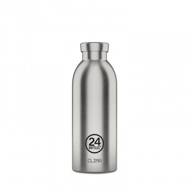 BOUTEILLE ISOTHERME 500ML PERSONNALISEE 'CLIMA 24BOTTLES' - acier brossé