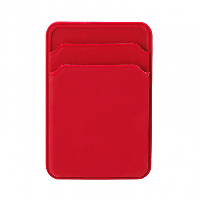 PORTE CARTE TELEPHONE PERSONNALISABLE 'SKELBY MAGNETIQUE' - rouge