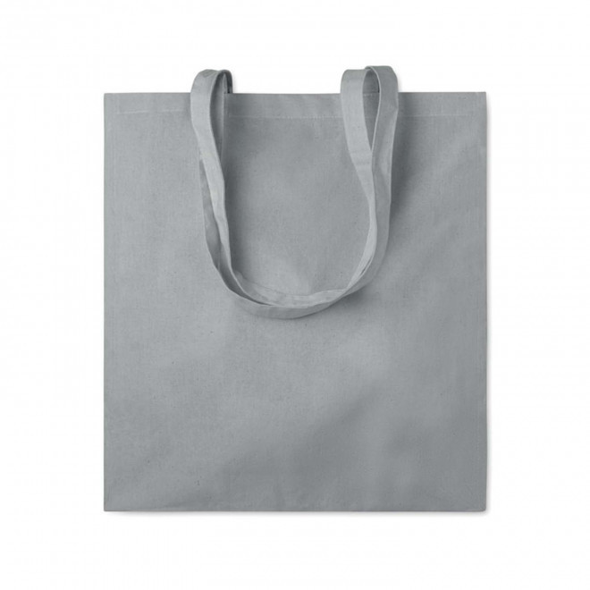SAC COTON PERSONNALISÉ AVEC SOUFFLET 'FABIO' 220 GR/M² - gris clair
