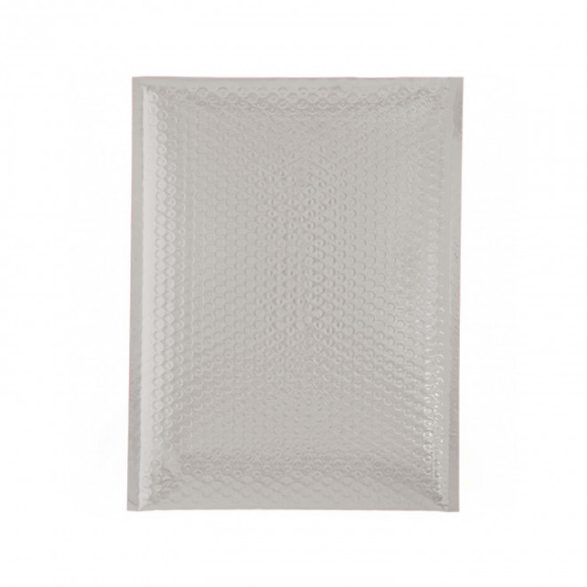 ENVELOPPE BULLE RPET PERSONNALISABLE 'CELIOZ MATE' - argenté