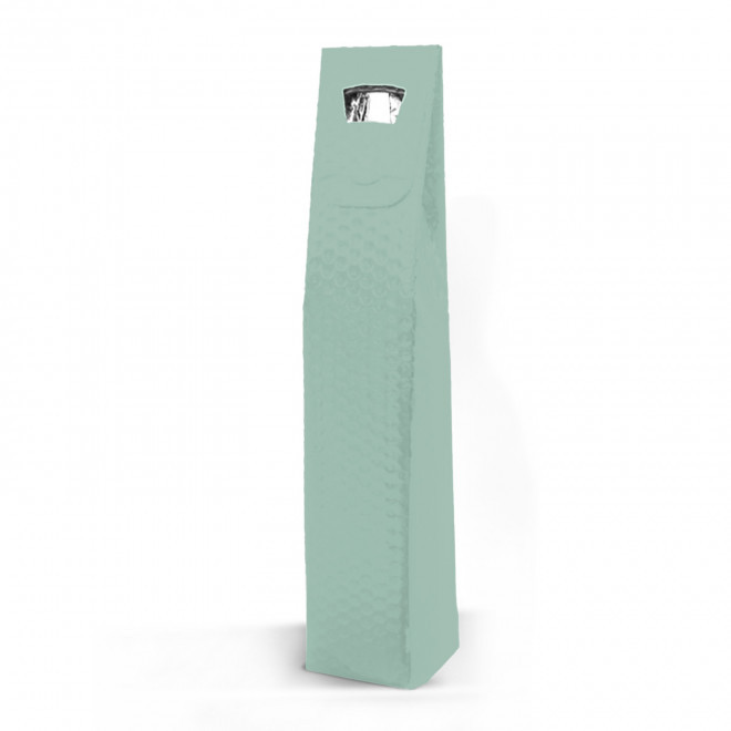 SAC BOUTEILLE METALISE PERSONNALISABLE 'VIGNA MATE' - vert pastel