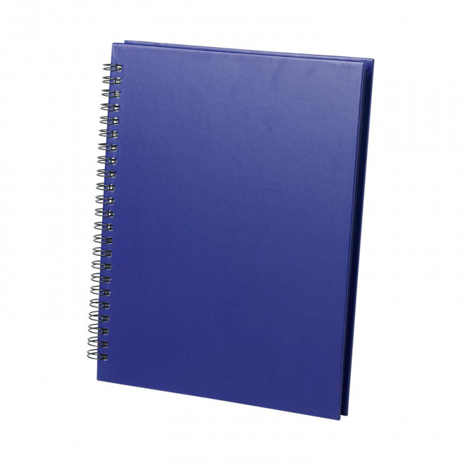 CARNET A5 PERSONNALISABLE EN CARTON RECYCLE 'RALIA' - bleu