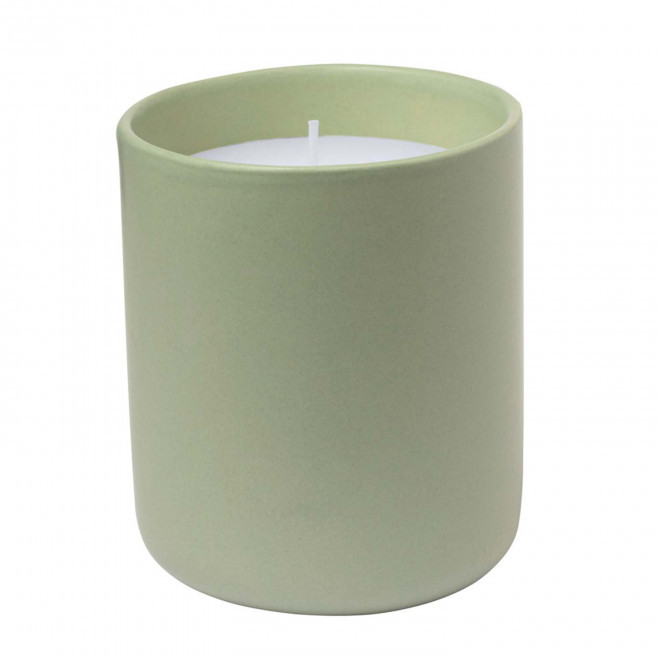 BOUGIE POT CERAMIQUE PERSONNALISABLE 'FLAVY' - vert