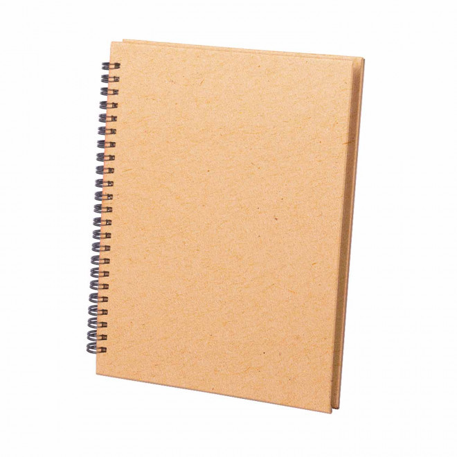 CARNET A5 PERSONNALISABLE EN CARTON RECYCLE 'RALIA' - naturel