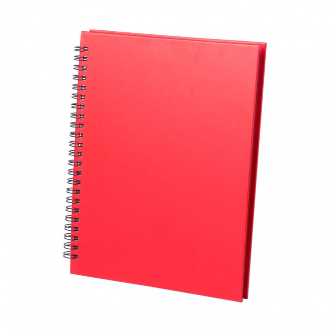 CARNET A5 PERSONNALISABLE EN CARTON RECYCLE 'RALIA' - rouge