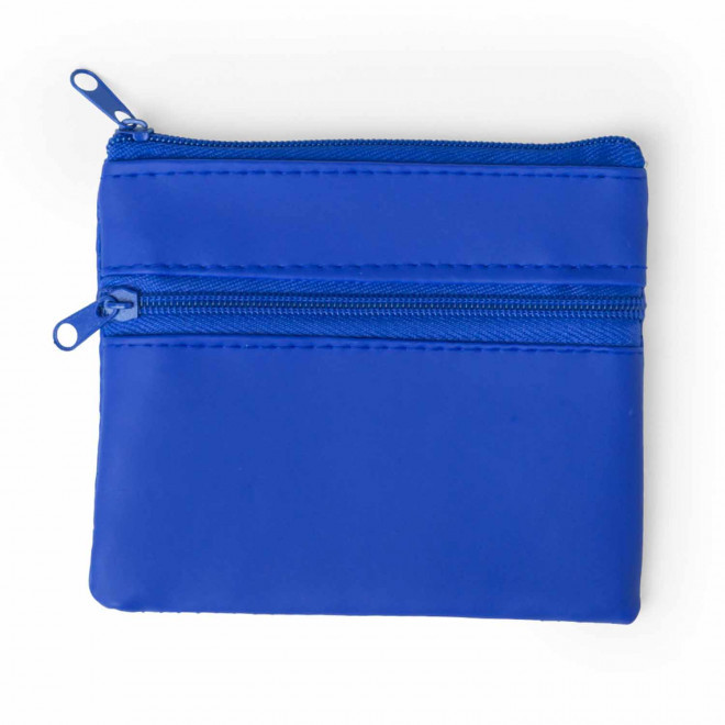 PORTE MONNAIE EN PU PERSONNALISABLE 'KIPSY DOUBLE' - bleu