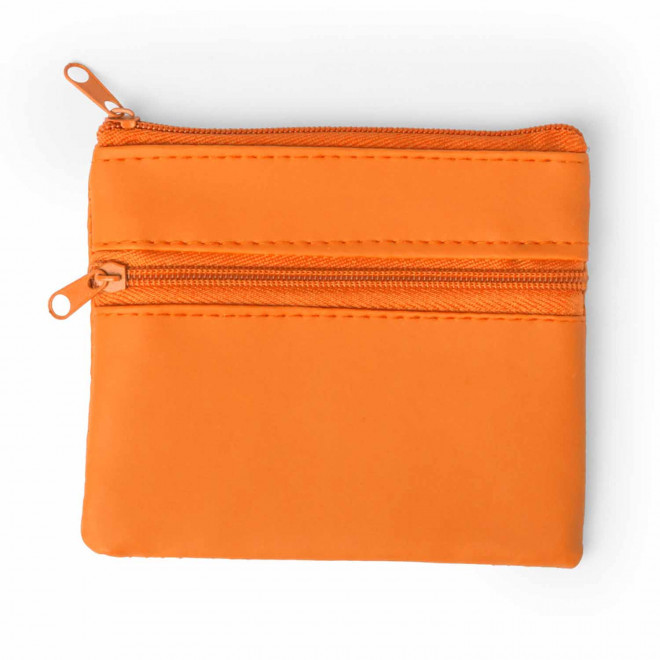 PORTE MONNAIE EN PU PERSONNALISABLE 'KIPSY DOUBLE' - orange