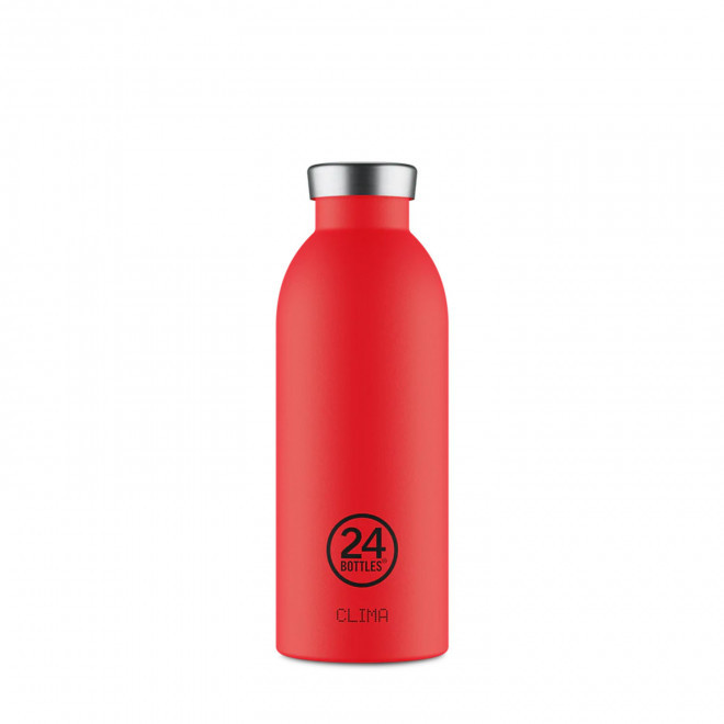 BOUTEILLE ISOTHERME 500ML PERSONNALISEE 'CLIMA 24BOTTLES' - rouge vif