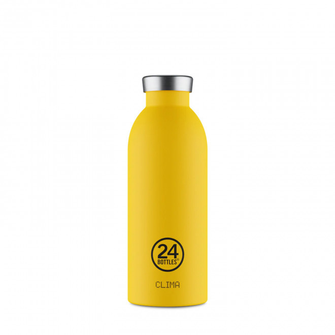 BOUTEILLE ISOTHERME 500ML PERSONNALISEE 'CLIMA 24BOTTLES' - jaune
