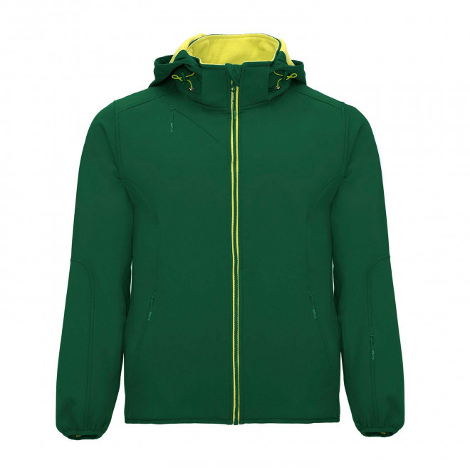 VESTE SOFTSHELL MIXTE PERSONNALISEE 2 COUCHES 'SIBERIA' - vert bouteille