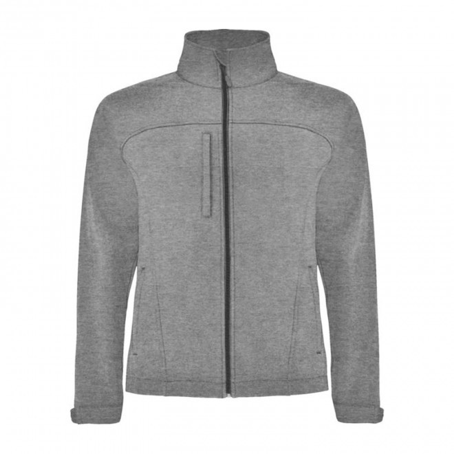 VESTE SOFTSHELL MIXTE 3 COUCHES PERSONNALISEE 'RUDOLPH' - gris chiné