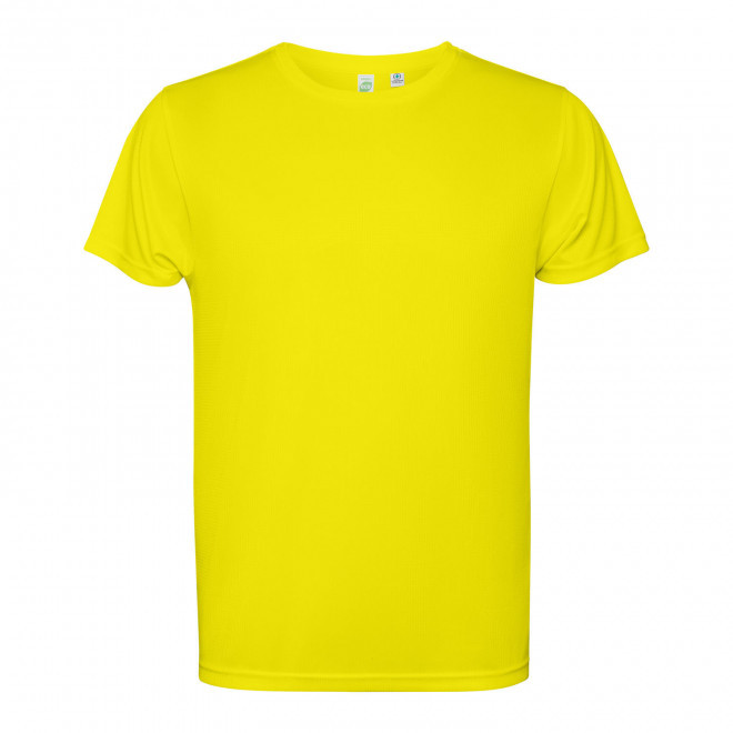 TEE-SHIRT SPORT MC HOMME PERSONNALISE 'ESTORIL' - jaune fluo