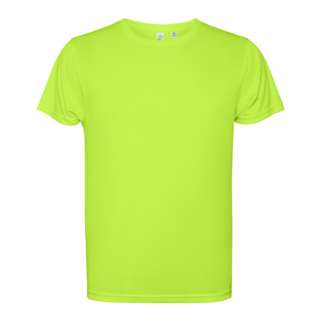 TEE-SHIRT SPORT MC HOMME PERSONNALISE 'ESTORIL' - vert fluo