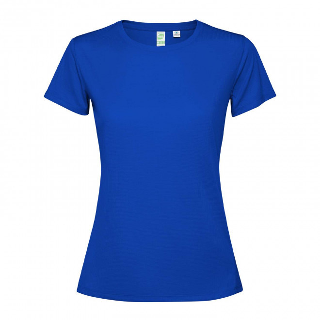TEE-SHIRT SPORT MC FEMME PERSONNALISE 'ESTORIL' - bleu royal
