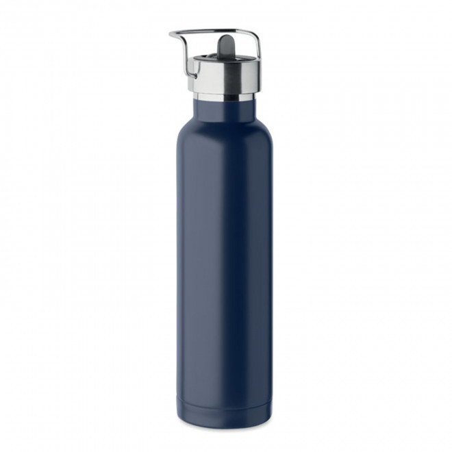 BOUTEILLE ISOTHERME RECYCLE 660 ML PERSONNALISABLE 'FRAGO' - bleu marine