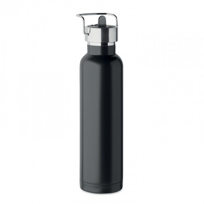 BOUTEILLE ISOTHERME RECYCLE 660 ML PERSONNALISABLE 'FRAGO' - noir