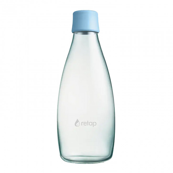 BOUTEILLE VERRE 800ML PERSONNALISABLE 'ORIGINAL 08' - bleu ciel