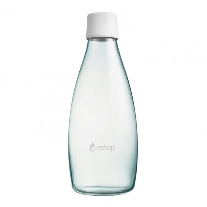 BOUTEILLE VERRE 800ML PERSONNALISABLE 'ORIGINAL 08' - blanc opaque