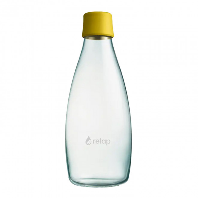 BOUTEILLE VERRE 800ML PERSONNALISABLE 'ORIGINAL 08' - jaune_moutarde