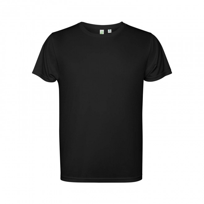 TEE-SHIRT SPORT MC ENFANT PERSONNALISABLE 'ESTORIL' - noir