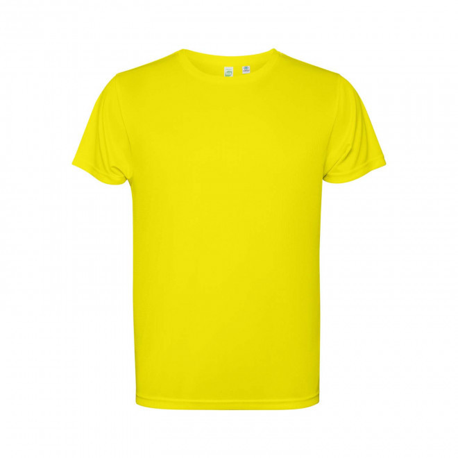 TEE-SHIRT SPORT MC ENFANT PERSONNALISABLE 'ESTORIL' - jaune fluo