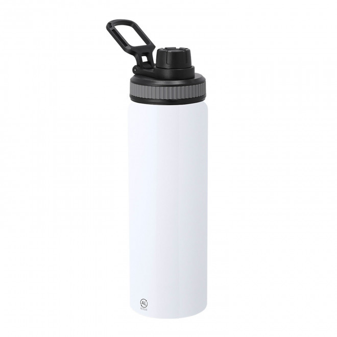 GOURDE ALU RECYCLE 800ML PERSONNALISABLE 'DARU' - blanc