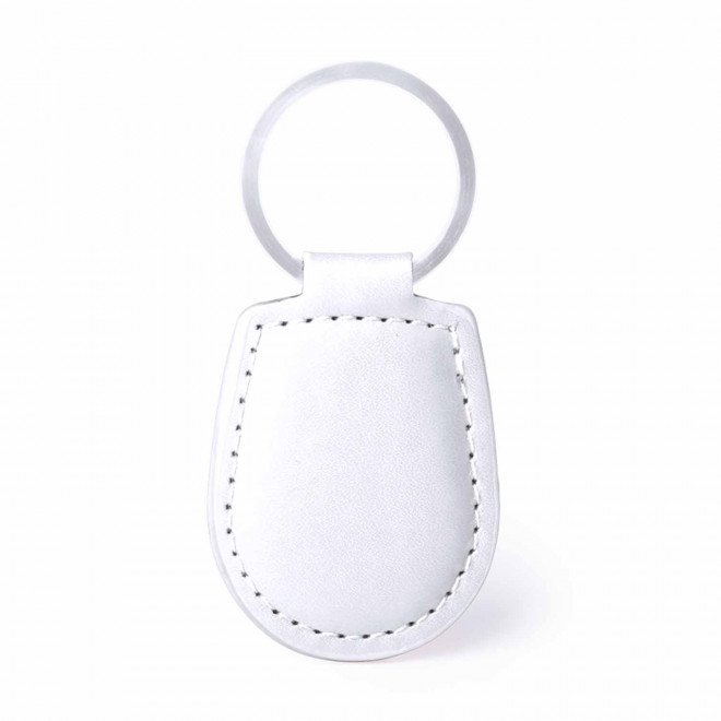 PORTE CLE PERSONNALISABLE EN PU 'PALAS' - blanc