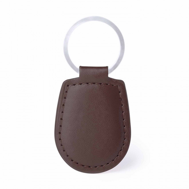 PORTE CLE PERSONNALISABLE EN PU 'PALAS' - marron